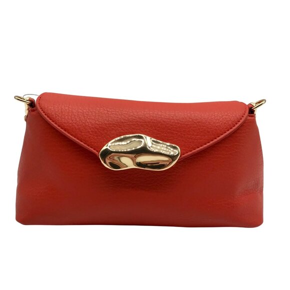 I.N.C. International Concepts Orange Avahh Sculpted Clutch Bag - Picture 1 of 11